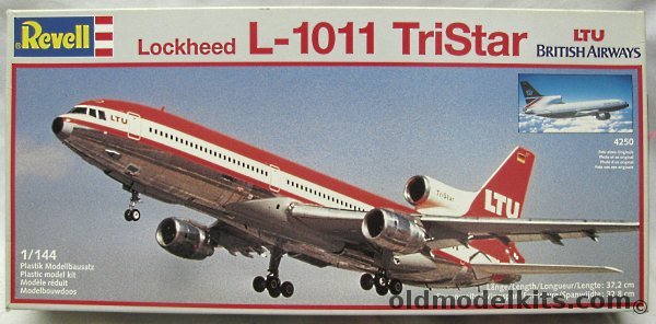 Revell 1/144 Lockheed L-1011 Tristar - LTU / British Airways + Super Scale LTU / Gulf Air / Cathay Pacific + ATP Cockpit Windows and Frames, 4250 plastic model kit